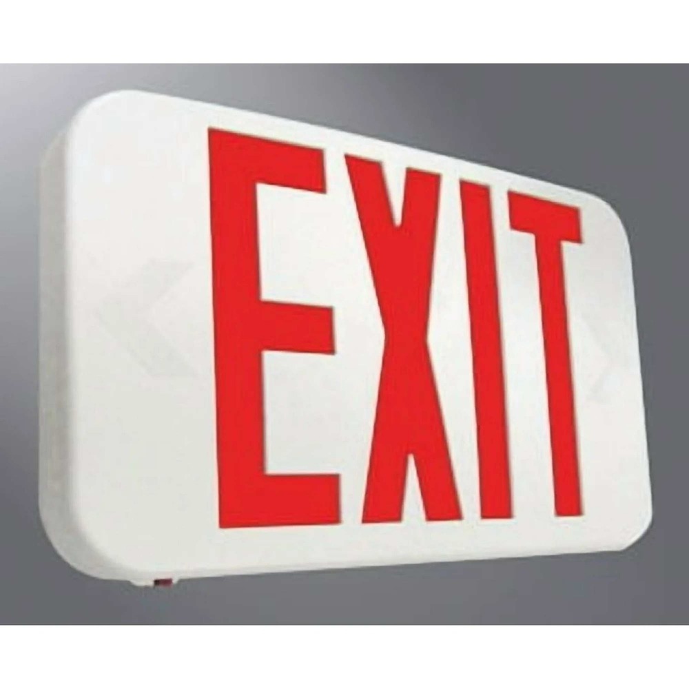 Cooper All Pro White Thermoplastic Exit Sign AC LED Lights Red Model APX7R NEW
